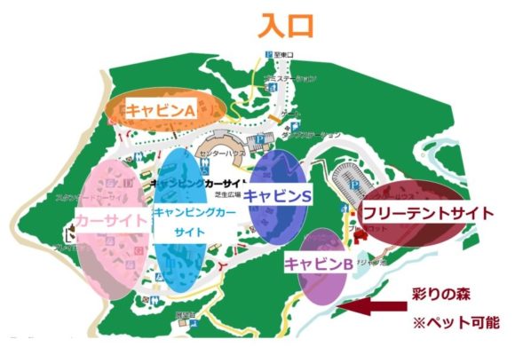オートリゾート滝野詳細MAP