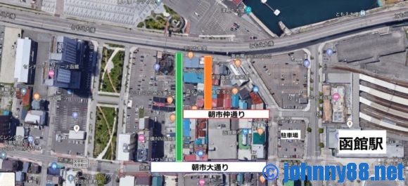 函館朝市内MAP