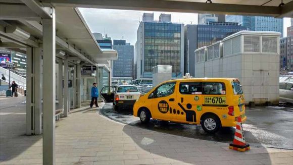 札幌駅から二条市場に行くタクシー