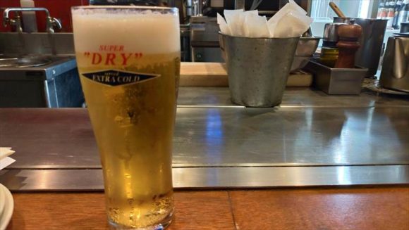 広島風お好み焼き ひなちゃんのビール