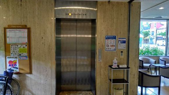 ふく井ホテルのエレベーター