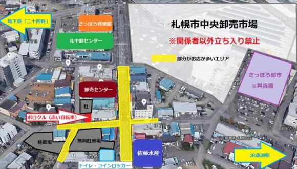 定食めし屋のある場外市場MAP