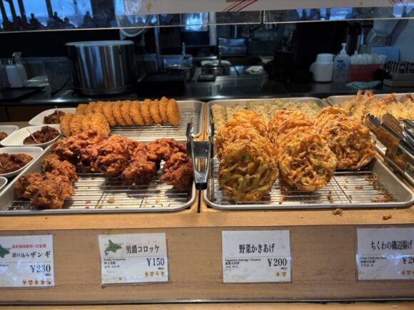 吟しゃり北海道(新千歳空港フードコート)の天ぷら