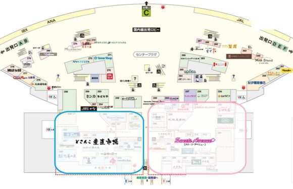 新千歳空港国内線ターミナル2階MAP