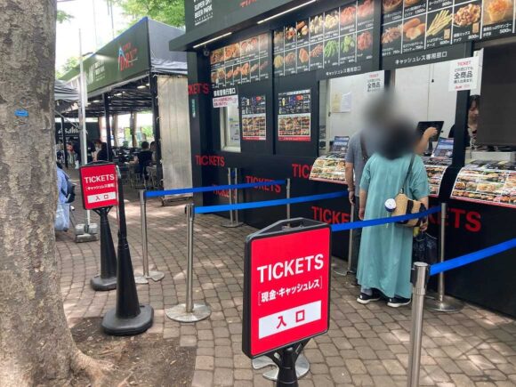 アサヒスーパードライビアパーク（6丁目会場）の購入システムやメニュー料金