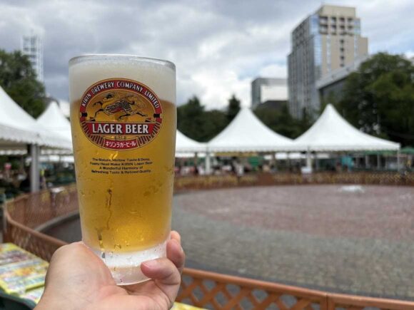キリン 一番搾り ビアガーデン（大通公園7丁目）のビール料金