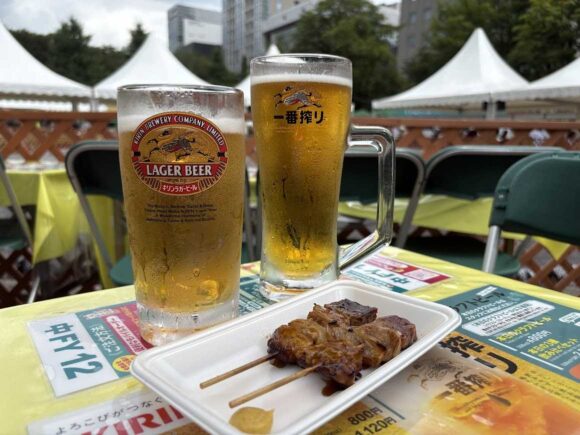 キリン 一番搾り ビアガーデン（大通公園7丁目）のビール料金