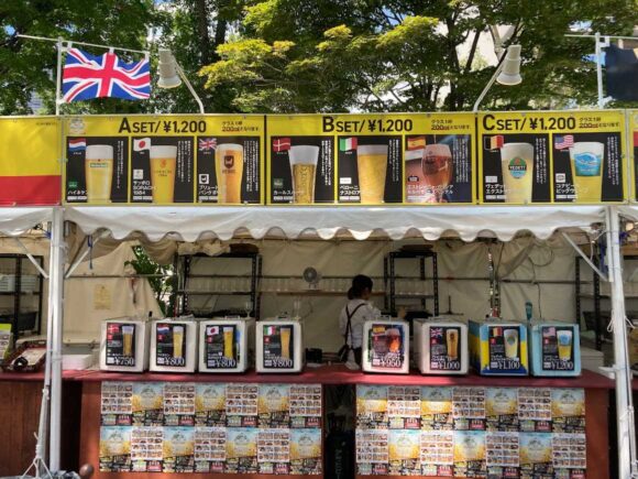 世界のビール広場（大通公園ビアガーデン10丁目）のドリンクやフード
