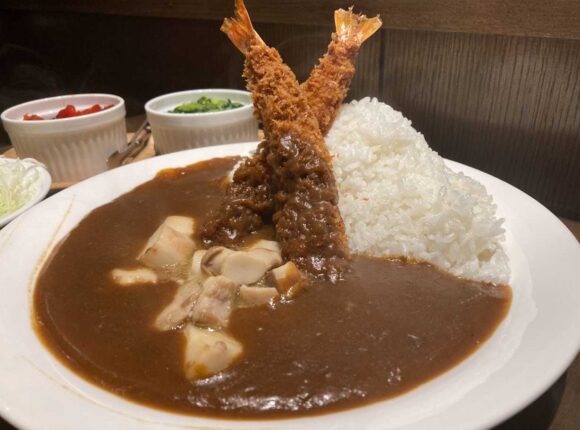 カフェ エッシャー （札幌）おすすめ「大えびフライとエリンギのカリー」