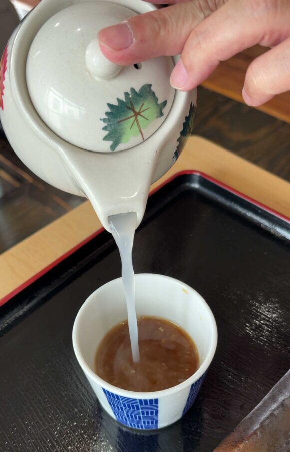 ゆう賀の蕎麦湯